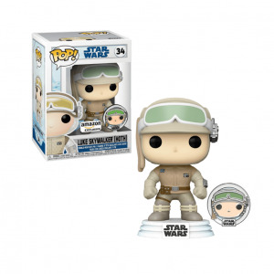 Funko Pop Star Wars : Luke Skywalker Hoth with Pin (Amazon Exclusive)